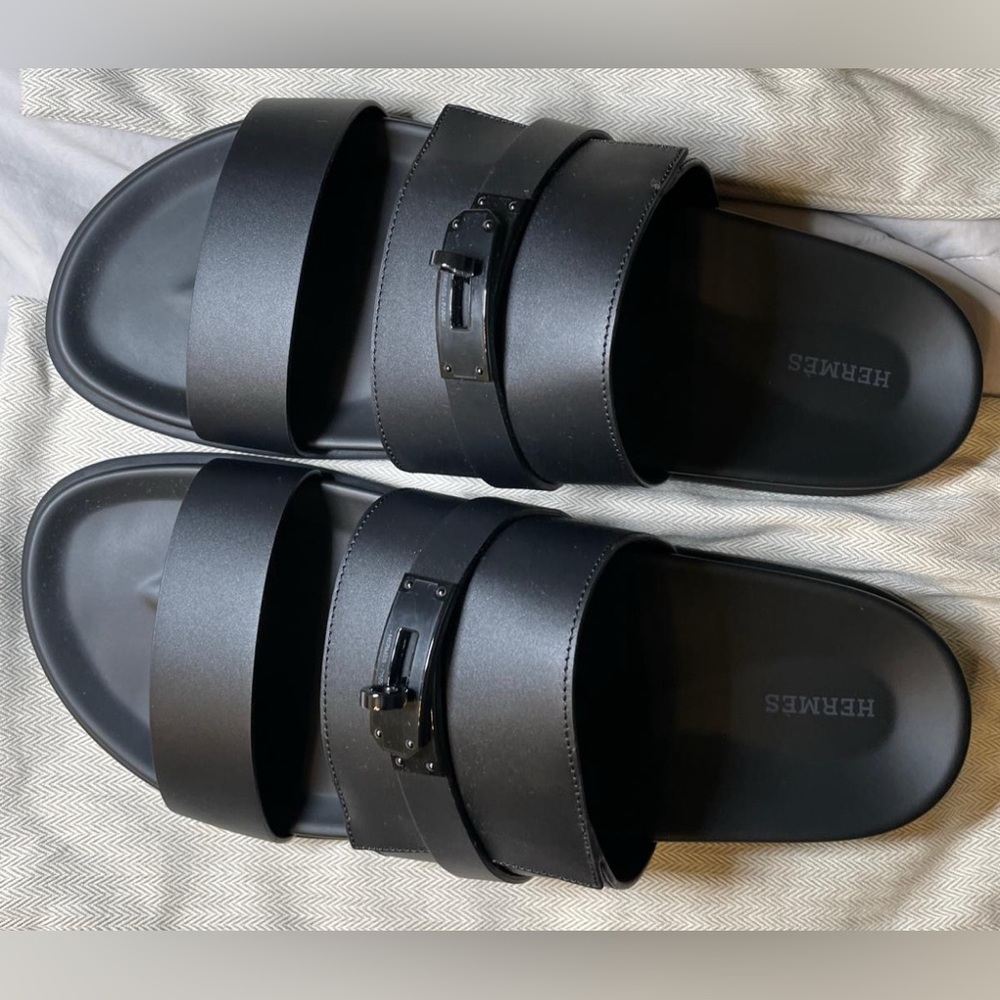 Hermès Jackson Sandal – Noir (Black) | Size 46 (US 13) - Picture 3 of 10
